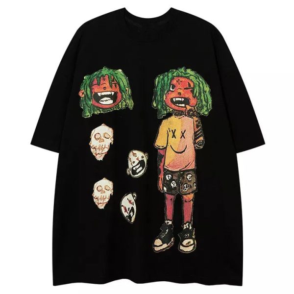 OEM High Quality winter Short Sleeve Printed Cotton Heavyweight Oversize Casual Mens T - Image 6