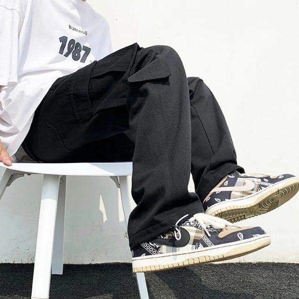 Fashion New Streetwear Men's Multi Pockets Cargo Hip Hop Casual Male Track Joggers Men/Outdoor Joggers Trouser - Image 5