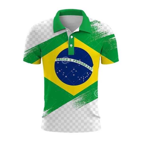 Cotton Polo BRAZIL 3D Print Polo Shirts Men Outdoor running Slim Collar Short Sleeve StreetWear Casual Top New Summer Fashion Cl - Image 6