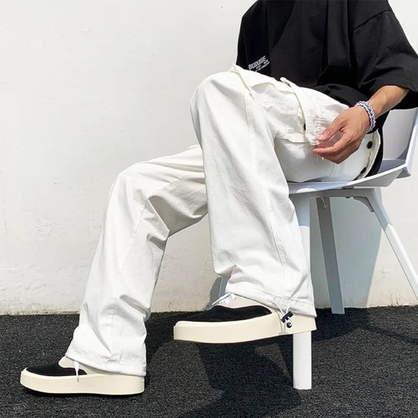 Fashion New Streetwear Men's Multi Pockets Cargo Hip Hop Casual Male Track Joggers Men/Outdoor Joggers Trouser - Image 2