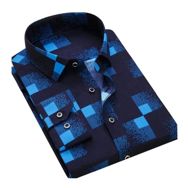 Hot Sale Fashion Plus Size Premium Cotton Short Or Full Sleeve Slim Fit Casual Dress Office For Men - Image 4