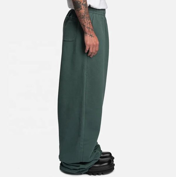 Wholesale Custom Logo men's Casual Baggy Color Block Flared Sweat men's Wide Leg Men Custom Made wide Leg large size - Image 2