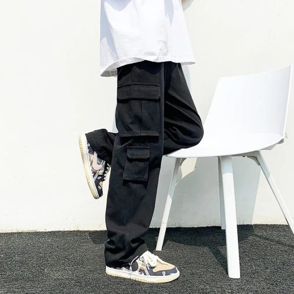 Fashion New Streetwear Men's Multi Pockets Cargo Hip Hop Casual Male Track Joggers Men/Outdoor Joggers Trouser - Image 4