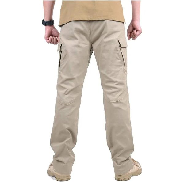 Men's Waterproof Pants Tactical Olive Combat Pants Hiking Multi Pockets Cargoes Trousers - Image 3