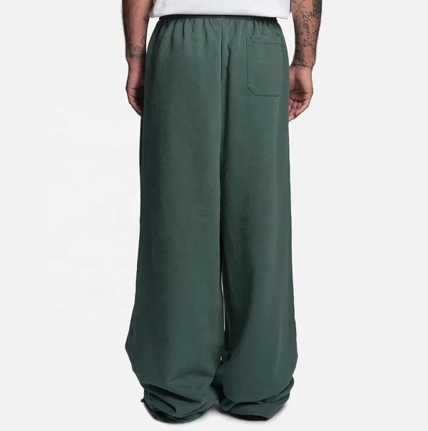 Wholesale Custom Logo men's Casual Baggy Color Block Flared Sweat men's Wide Leg Men Custom Made wide Leg large size - Image 3