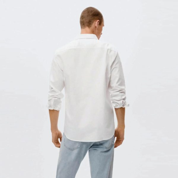 Custom OEM Mens White Shirt with Tie 100 Cotton plus Sizes Low MOQ Casual for Men Cotton Long Sleeve - Image 6