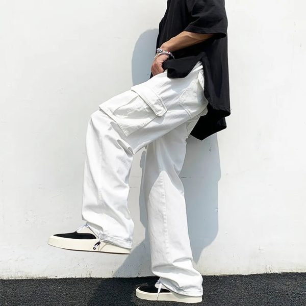 Fashion New Streetwear Men's Multi Pockets Cargo Hip Hop Casual Male Track Joggers Men/Outdoor Joggers Trouser - Image 3