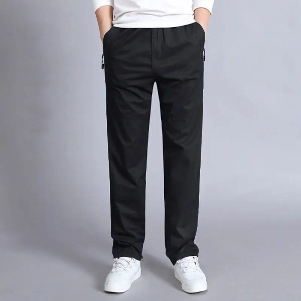2024 High Quality Fashion Men's Zipper Fly Elastic Leg Opening Brown Casual Autumn Spring Men Jogger Cargo - Image 6
