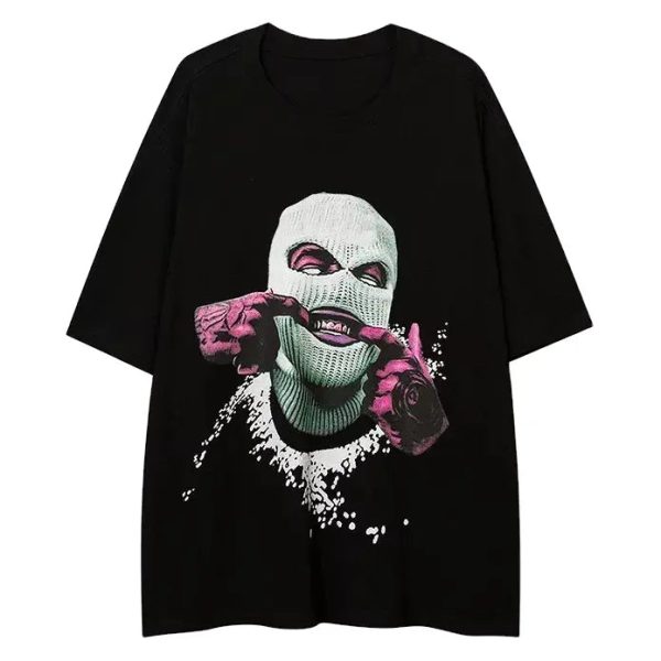 OEM High Quality winter Short Sleeve Printed Cotton Heavyweight Oversize Casual Mens T - Image 2