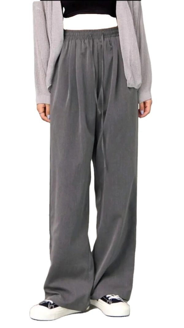 Wholesale Plain Cotton Harem Plazoo Women Pants Streetwear Cargo Loose oversize Trousers Sweat Women Elastic waist= - Image 3