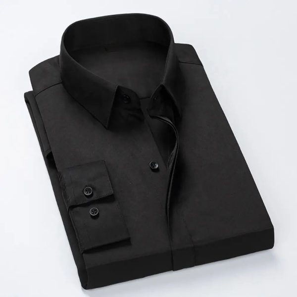 Hot Sale Fashion Plus Size Premium Cotton Short Or Full Sleeve Slim Fit Casual Dress Office For Men - Image 6