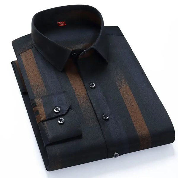 Factory Wholesale Spring New Men Plaid Long Sleeve Business Casual Anti Wrinkle Non-iron Men's - Image 5
