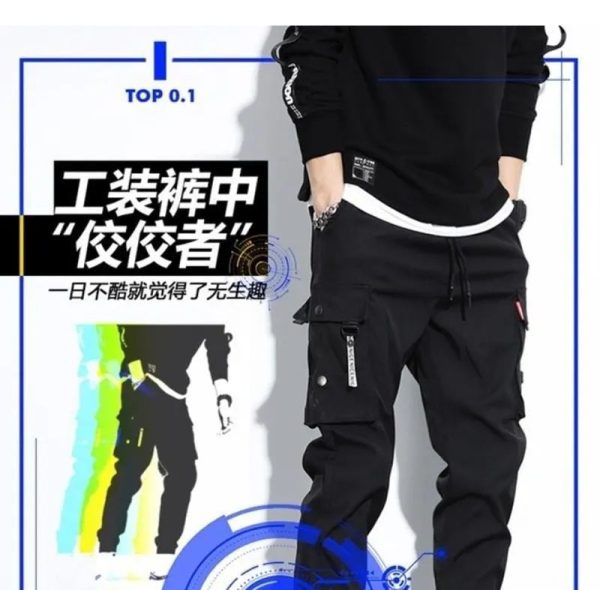 Men Pants Thin Fashion Casual Jogger Pants 2022 Streetwear Cargo Men's Multi-pockets Trousers Fitness Gyms Sweatpants Mens - Image 5