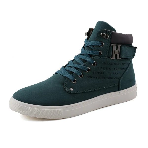 Zapatos Altos Original Quality Plush Comfortable Hot-Selling Mens%27s++ Mens Black High Top - Image 4