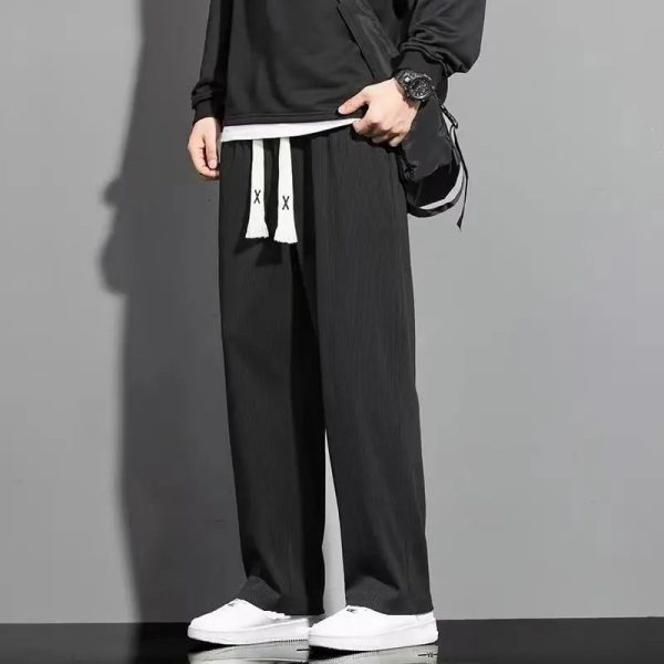 Summer thin ice silk cool feeling loose pants men casual trend straight floor-length - Image 4