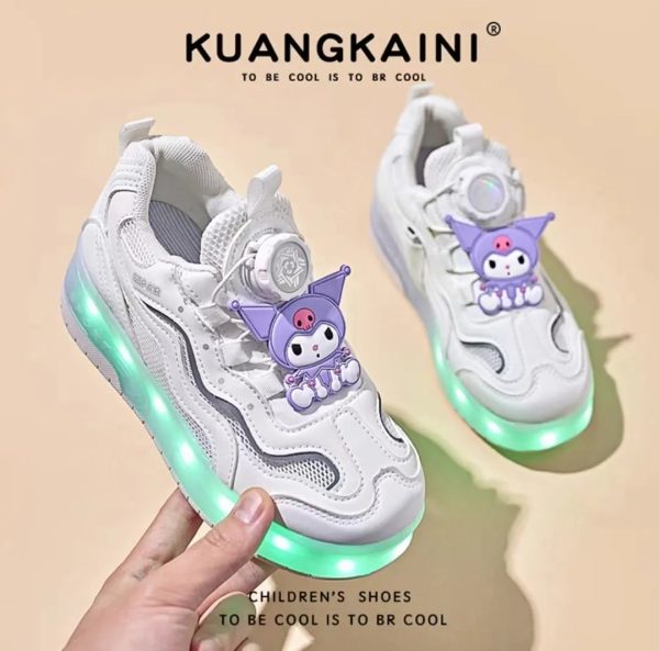 Sell well all over the world Kulomi girls Walking shoes Summer kids Invisible breathable white roller skate luminous - Image 3