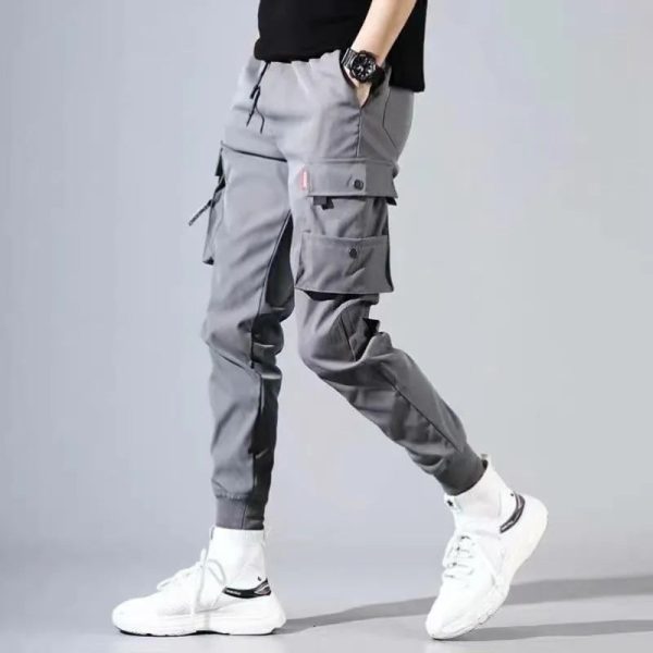 Men Pants Thin Fashion Casual Jogger Pants 2022 Streetwear Cargo Men's Multi-pockets Trousers Fitness Gyms Sweatpants Mens - Image 2
