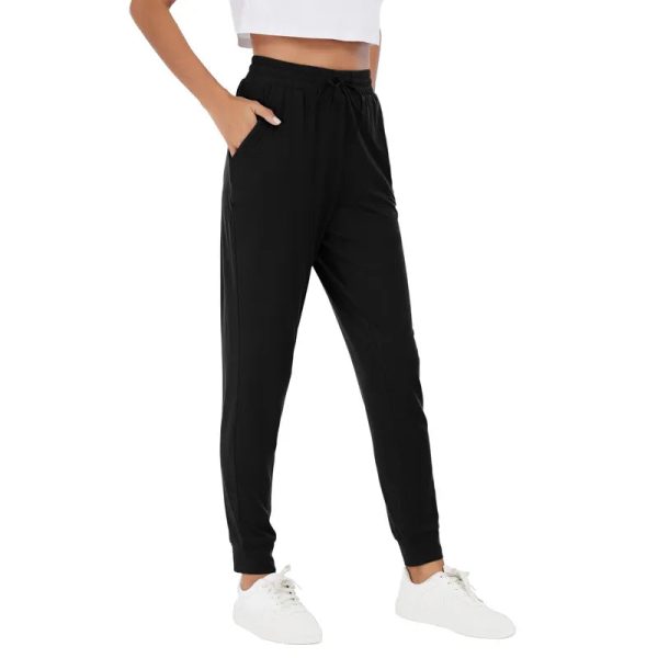 Womens Joggers with Pockets & Drawstring-Sweatpants for Women Workout Running Yoga Lounge - Image 3