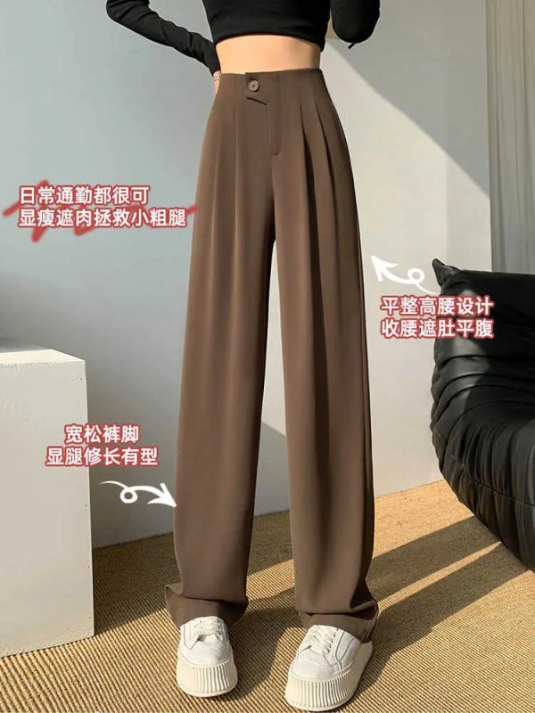 Suit Pants Women's Spring and Autumn 2023 New style High Waist Loose and Slim women's trousers - Image 5