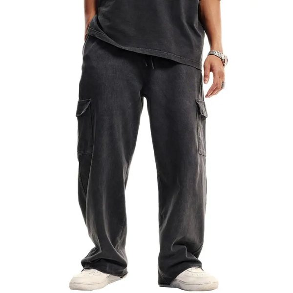 Custom 358 gsm six pocket cargo pants for men cargo with side pockets - Image 4