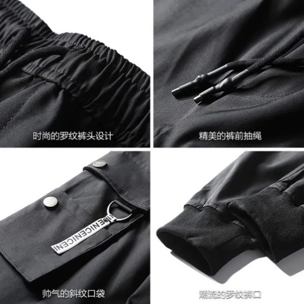 Men Pants Thin Fashion Casual Jogger Pants 2022 Streetwear Cargo Men's Multi-pockets Trousers Fitness Gyms Sweatpants Mens - Image 6
