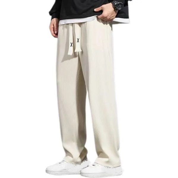 Summer thin ice silk cool feeling loose pants men casual trend straight floor-length - Image 3