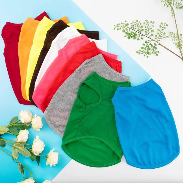 Blank Clothes Summer Soft Breathable Plain Puppy Dog Vest Costume Clothes for Small Medium Large Pet - Image 2
