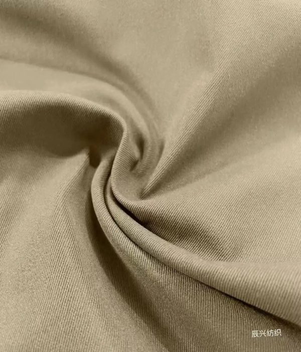 Shaoxing Textile Pure Cotton Woven Spandex Khaki Men Fabrics Fabric Stretch Thick Fabric - Image 3