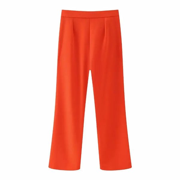 ZATRHMBM Women's 2023 Spring New Fashion Loose Retro High Waist Zipper Female - Image 3