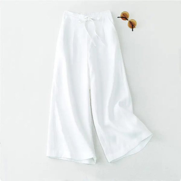 new eco friendly hemp pants straight-leg women trousers - Image 2