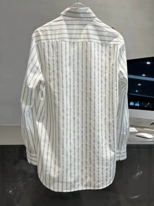 2024 Men's Polo Collar Casual Cotton Striped Long Sleeved Formal XL Size Anti-Wrinkle Anti-Pilling Anti-Shrink Features - Image 3