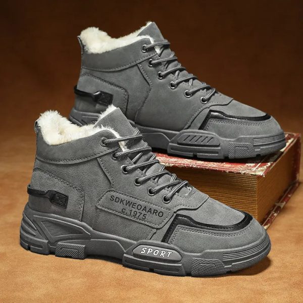 Comfortable outdoor winter warm shoes high top Martin ankle men snow boots - Image 5