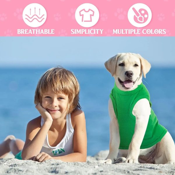 Blank Clothes Summer Soft Breathable Plain Puppy Dog Vest Costume Clothes for Small Medium Large Pet - Image 6