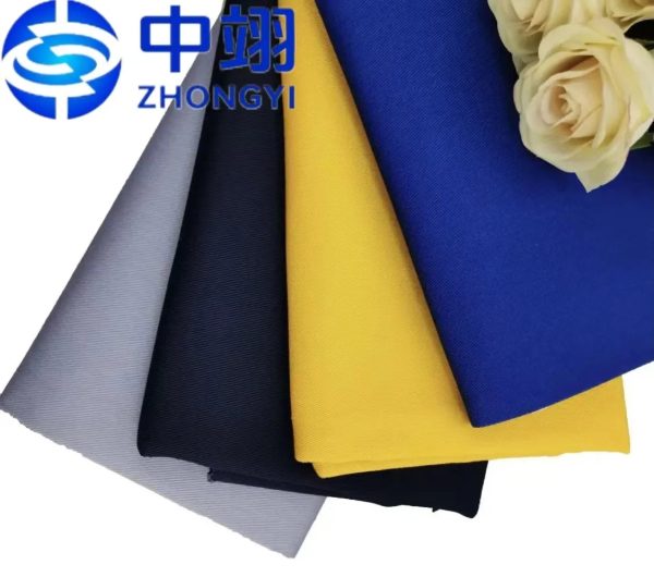 Shaoxing Textile Pure Cotton Woven Spandex Khaki Men Fabrics Fabric Stretch Thick Fabric - Image 2