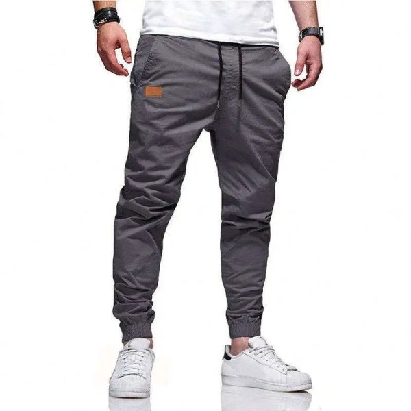 2024 New Fashion Men Multi-pocket Hip Hop Pants Trousers Sweatpants Male Casual Cargo Canvas Fabric Medium Outdoor Wear - Image 3