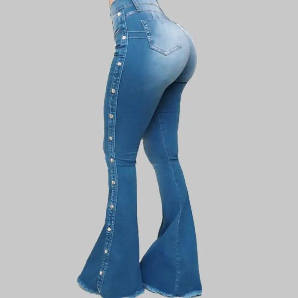 Plus XXXXXL 2023 Summer Y2K Style Jeans Bell trousers flare wide leg denim for women's - Image 3