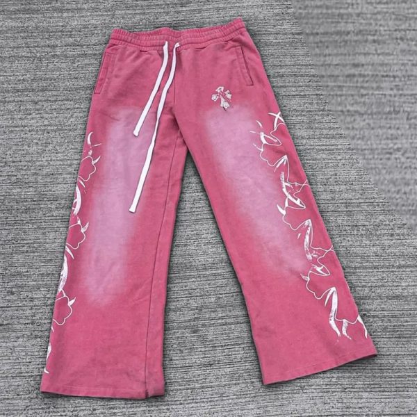 Xuanyang Garment Custom Acid Wash Sun Faded Printed Sweatpants Heavyweight Embroidery Straight Wide Leg Oversized Sweat - Image 3