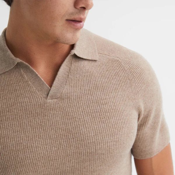 Custom New Fashion Trend Pullover shirt Oversized Sports Knit Sweater Plain Polo T- For Men - Image 2