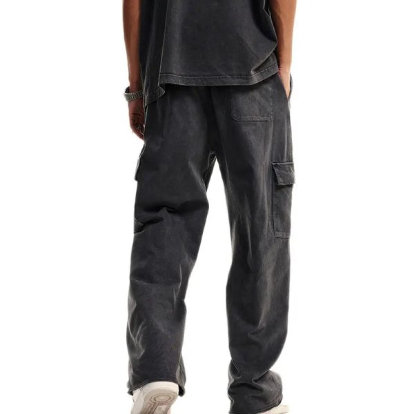 Custom 358 gsm six pocket cargo pants for men cargo with side pockets - Image 6
