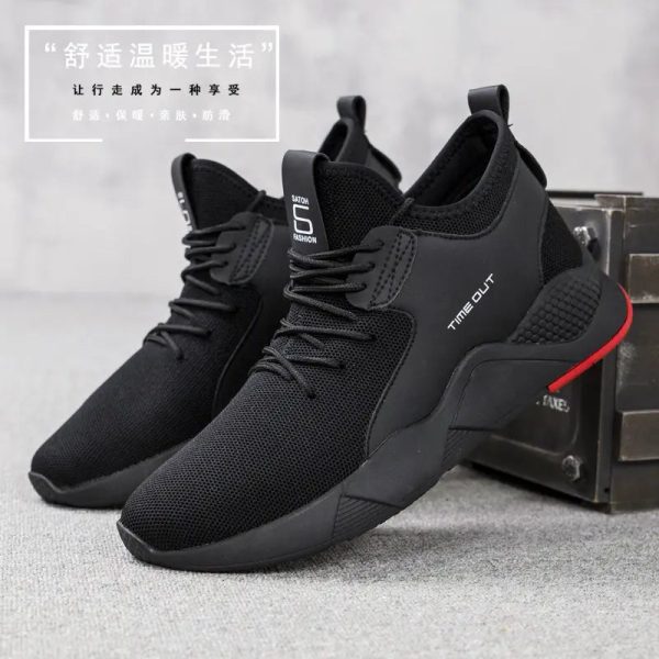 Men's Fly Weave Sport Shoes Fashion Upper Running Sneakers Casual - Image 3