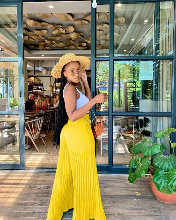 O4710 casual fashion solid loose summer pleated wide leg women - Image 3