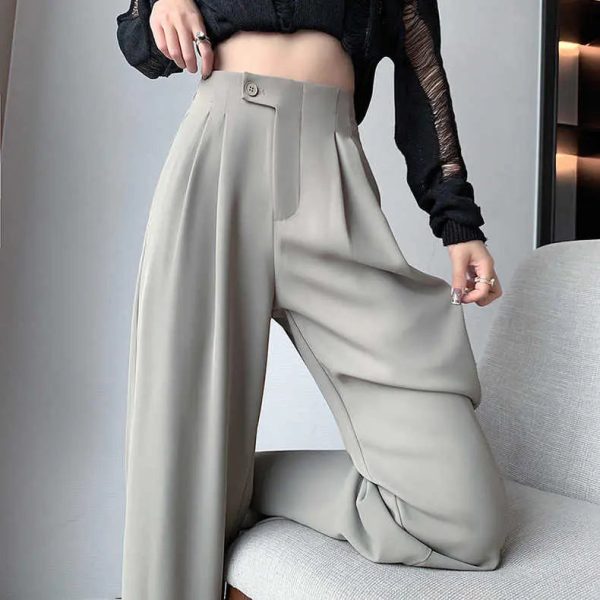 Suit Pants Women's Spring and Autumn 2023 New style High Waist Loose and Slim women's trousers - Image 6