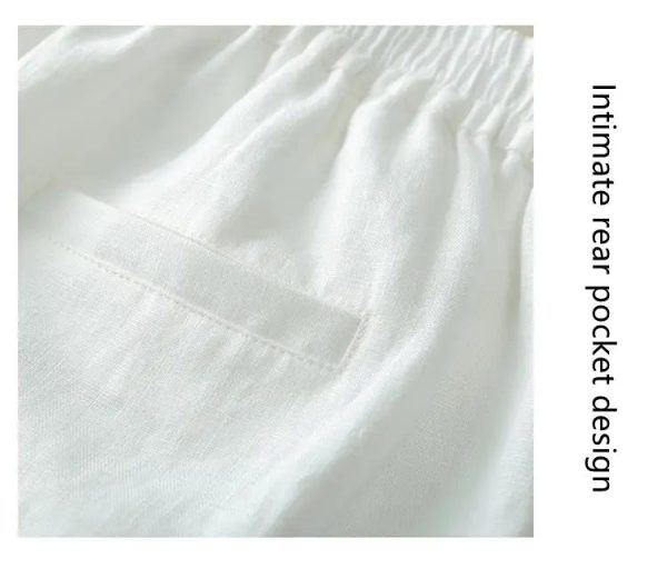 new eco friendly hemp pants straight-leg women trousers - Image 6