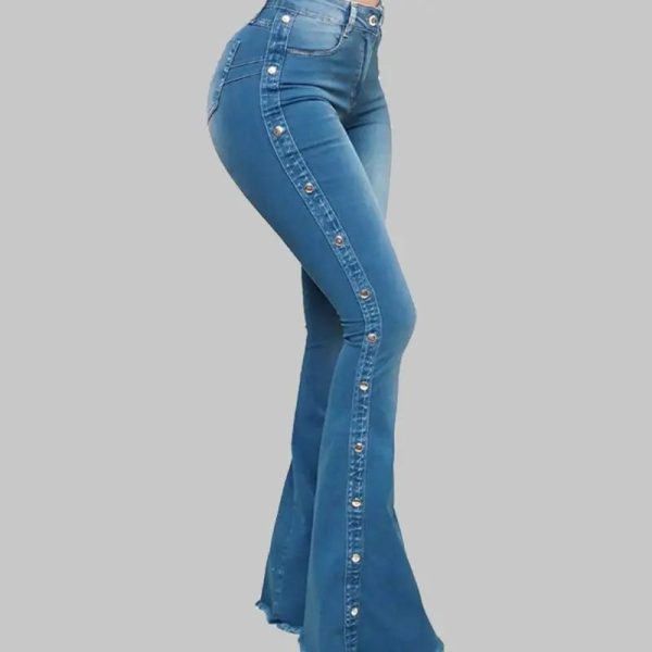 Plus XXXXXL 2023 Summer Y2K Style Jeans Bell trousers flare wide leg denim for women's - Image 6