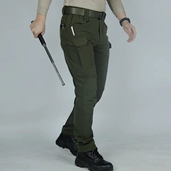 Men's Tactical Pants Waterproof Quick Dry Pant Summer Thin Spandex Stretchy Trousers - Image 2