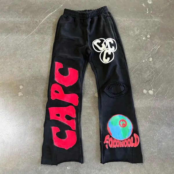 Streetwear Jean Pant Heavyweight Cotton Embroidery Applique Patches Baggy Stacked Sweatpants Vintage Custom Denim For Men - Image 6