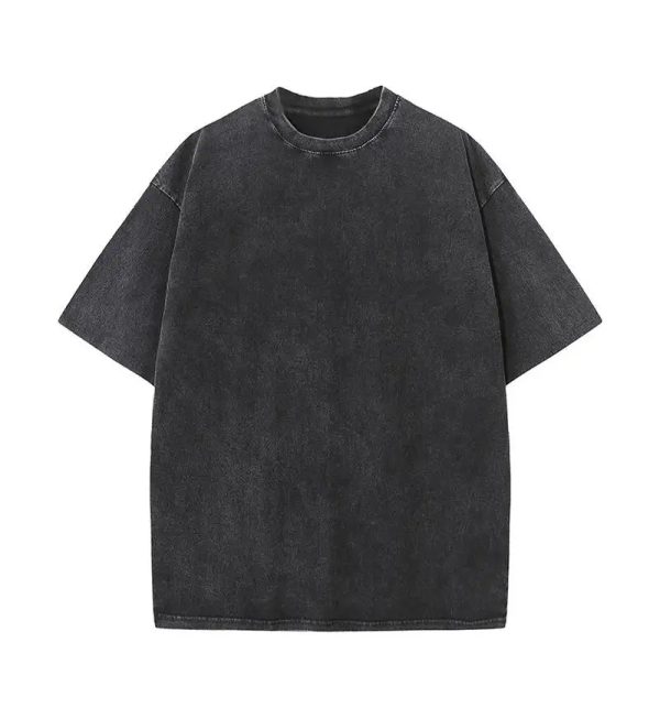 Distressed Luxury Men 100% Cotton T Shirt High Quality Blank Vintage Logo Custom Faded Oversized Acid Washed T - Image 3