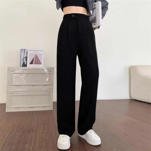 Suit Pants Women's Spring and Autumn 2023 New style High Waist Loose and Slim women's trousers - Image 3