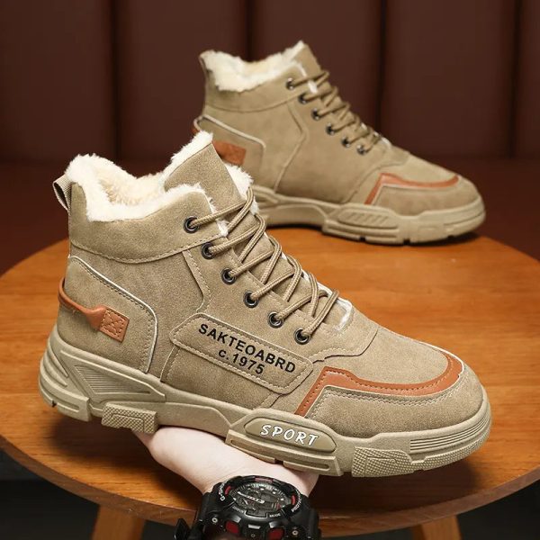 Comfortable outdoor winter warm shoes high top Martin ankle men snow boots - Image 3