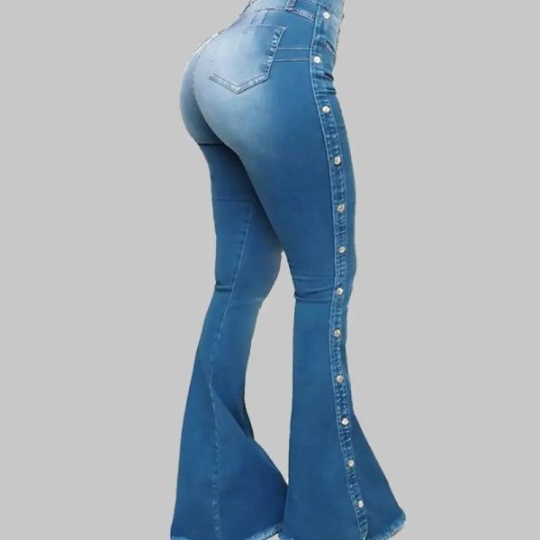 Plus XXXXXL 2023 Summer Y2K Style Jeans Bell trousers flare wide leg denim for women's - Image 5